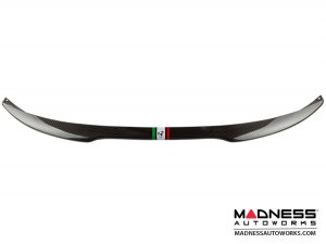 FIAT 500 Front Spoiler - Carbon Fiber - Italian Racing Stripe w/ Black Scorpion
